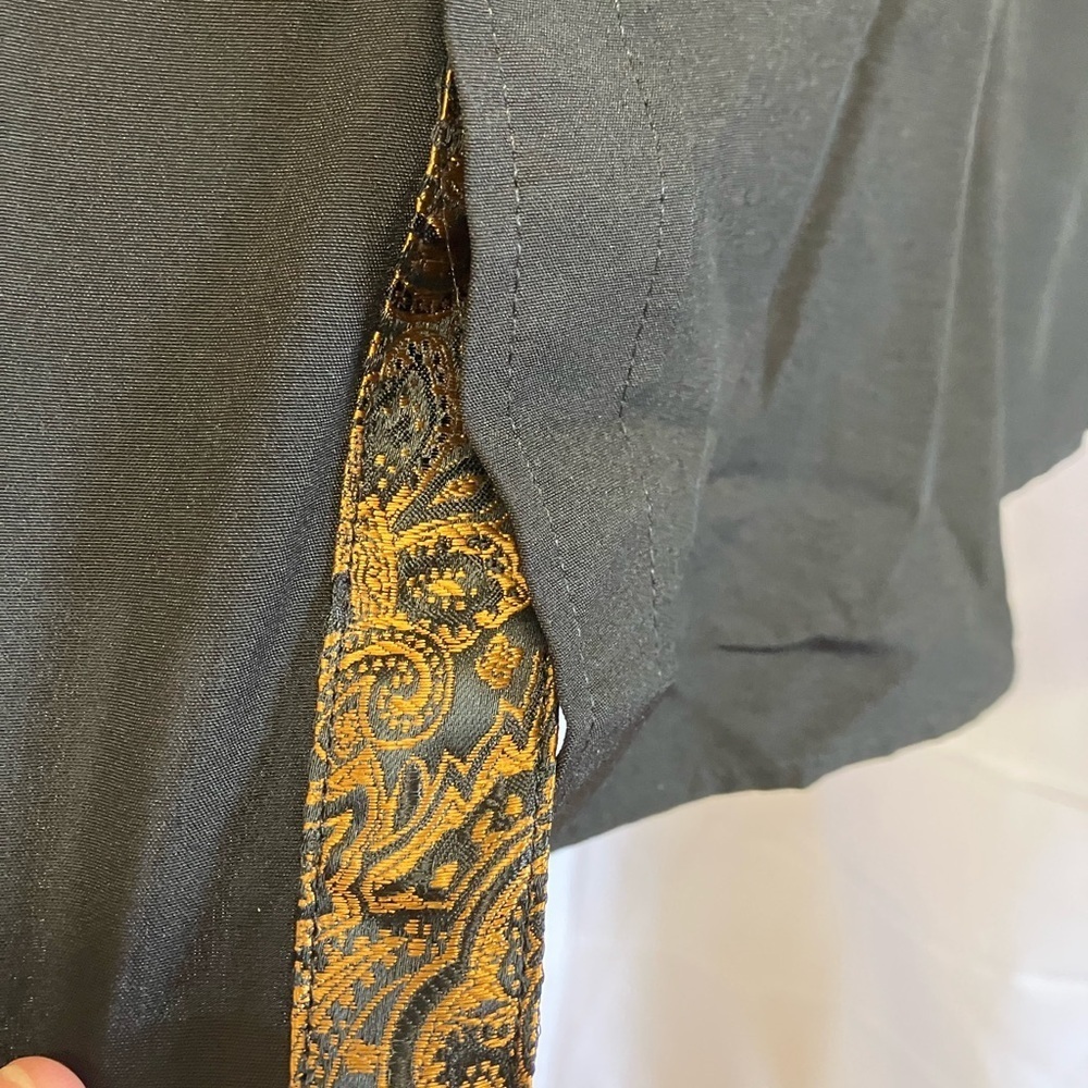 Black Dress Shirt with Classic Collar and Long Sleeves - Picture 8 of 9